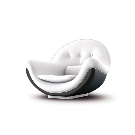 Realistic armchair isolated on a white background. Vector illustration. (ai generated)の素材