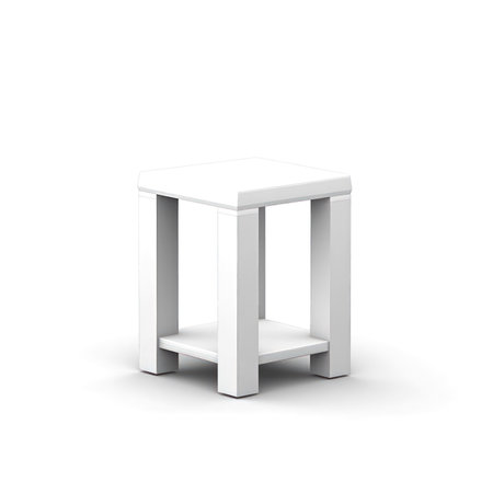 3d render of a white table isolated on a white background. (ai generated)の素材