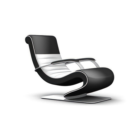 Black armchair isolated on white background. Vector illustration. (ai generated)の素材