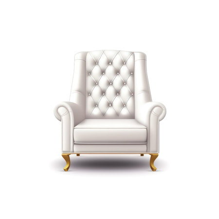 Luxury armchair isolated on a white background. Vector illustration. (ai generated)の素材