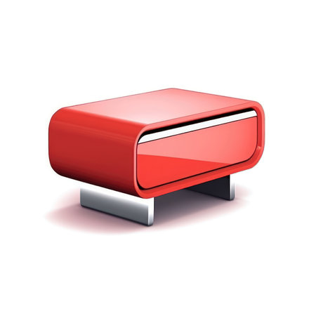Red mailbox on a white background. Vector illustration. (ai generated)の素材
