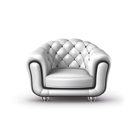 Armchair isolated on white background. Vector illustration. (ai generated)の素材