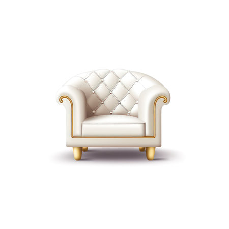 Luxury armchair isolated on white background. Vector illustration. (ai generated)の素材