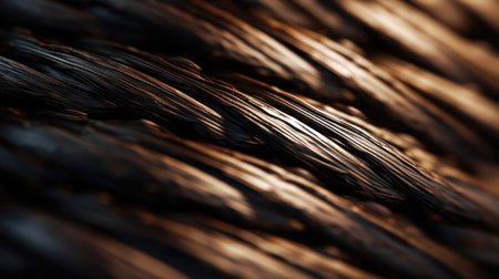 Wicker basket close-up, abstract background. Selective focus. (ai generated)の素材