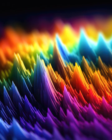 abstract colorful background with bokeh defocused lights and shadow. (ai generated)の素材
