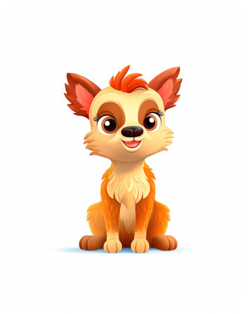 Cute cartoon chihuahua dog isolated on white background. Vector illustration. (ai generated)の素材