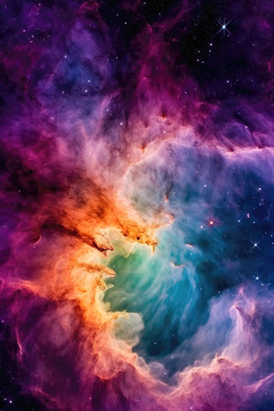 Star field in space a nebulae and a gas congestion. (ai generated)の素材