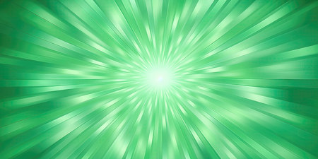 Green abstract background with radial rays. Vector illustration for your design. (ai generated)の素材