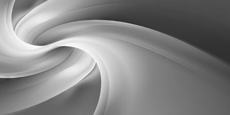 abstract background with smooth lines in gray and white colors for design. (ai generated)の素材