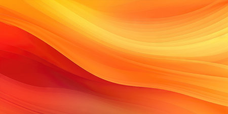 abstract background with smooth lines in orange and yellow colors for design. (ai generated)の素材