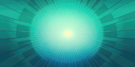 abstract blue background with rays of light and space for your text. (ai generated)の素材