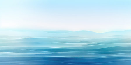 Blue sea waves background. Vector illustration for your design. (ai generated)の素材