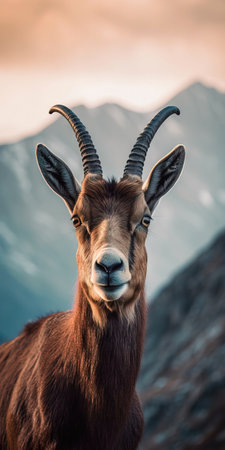 Barbary sheep (Ammotragus lervia) in the mountains. (ai generated)の素材