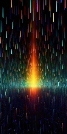 abstract background with lights and rays. (ai generated)の素材