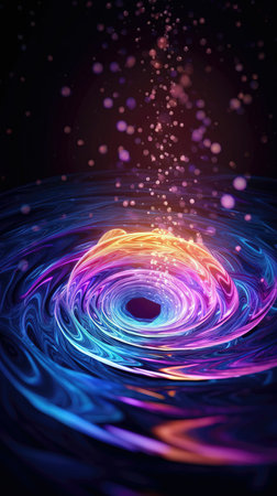 3D rendering of abstract fractal background for creative design, art and entertainment (ai generated)の素材