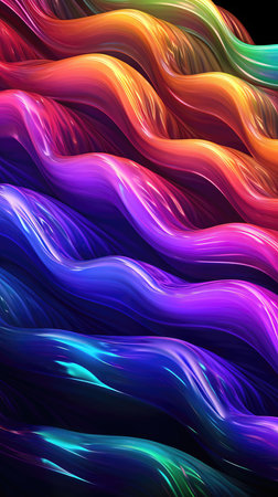 abstract colorful background with smooth lines, waves and lighting effects. (ai generated)の素材
