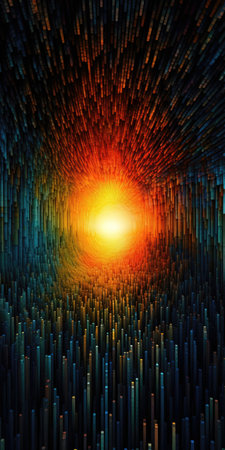 Colorful 3D rendered fractal (fantasy, abstract background) (ai generated)の素材