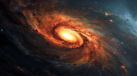 Galaxies and stars in outer space showing the beauty of space exploration. (ai generated)の素材