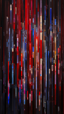 abstract multicolor background with stripes and strips of different colorsの素材