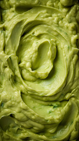 Bowl of guacamole, close-up, horizontalの素材