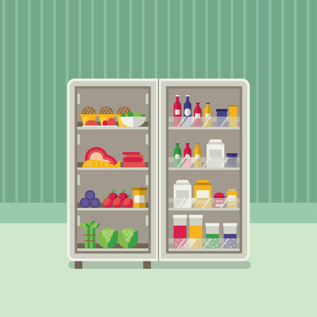 FLAT REFRIGERATOR WITH FODDSのイラスト素材