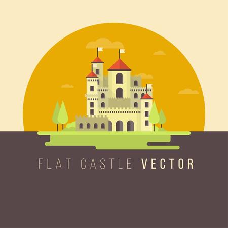 FLAT CASTLE VECTORのイラスト素材