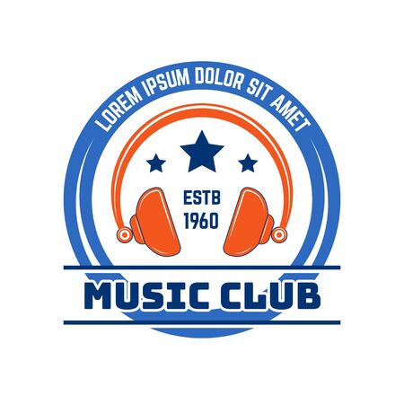 VINTAGE MUSIC EMBLEMのイラスト素材