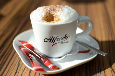 Cafe cappuccino - Coffee Alfredoのeditorial素材
