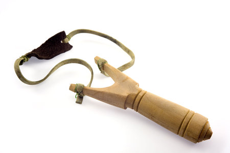 Beige Color Slingshot Isolated on White Background