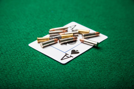 Ace of spades with bullets 