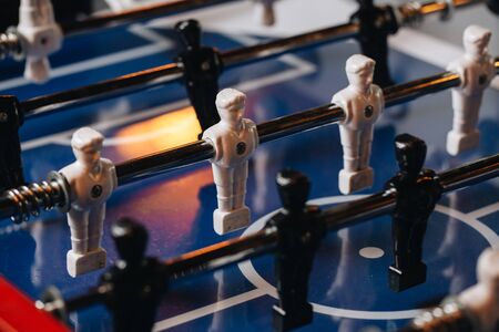foosball table soccer .sport teame football playersの写真素材