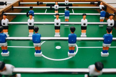 foosball table soccer .sport teame football playersの写真素材