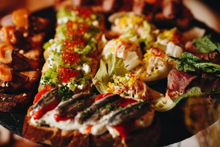 catering food mini canape.の写真素材