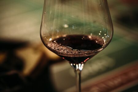 glass of wine alcohol wine liquor, a celebration of grapes.の写真素材