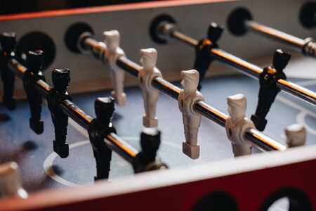 foosball table soccer .sport teame football playersの写真素材