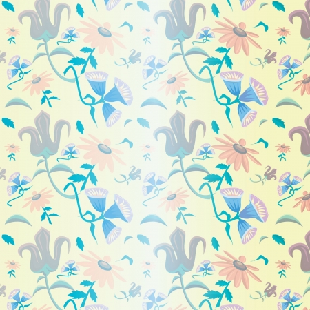 Vintage floral pattern for background useのイラスト素材