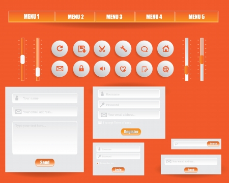 Web UI Elementsのイラスト素材