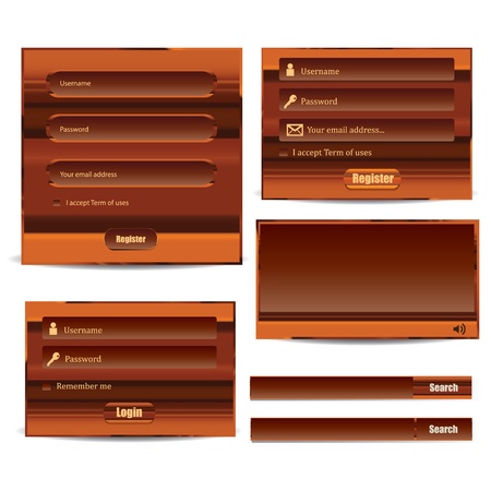 Web UI Elementsのイラスト素材