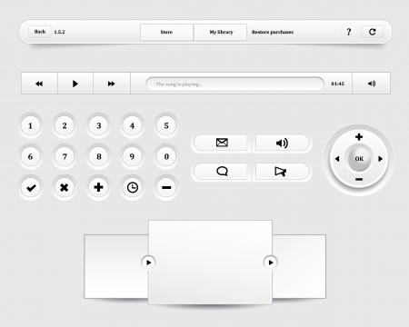 Web UI Elementsのイラスト素材