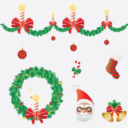 Vintage Christmas card withのイラスト素材