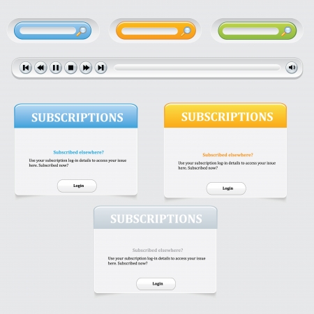 Web UI Elementsのイラスト素材
