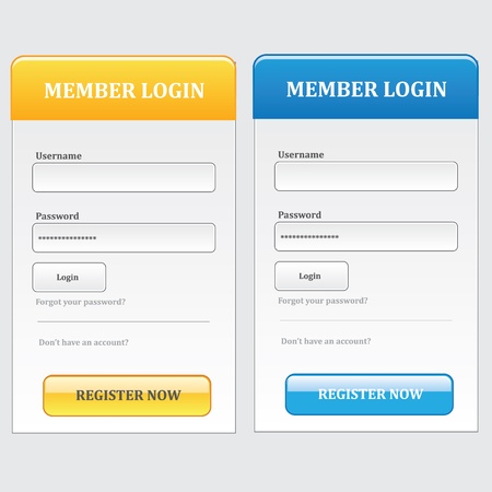 Web UI Elementsのイラスト素材