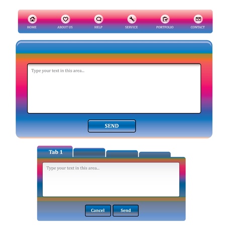 Web UI Elementsのイラスト素材