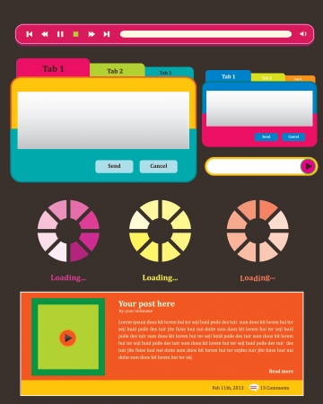 Web UI Elementsのイラスト素材