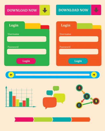 Web UI Elementsのイラスト素材