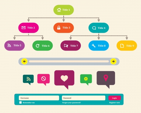Web UI Elementsのイラスト素材