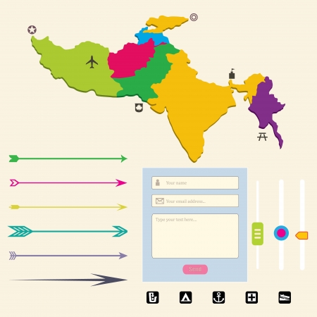 Web UI Elementsのイラスト素材