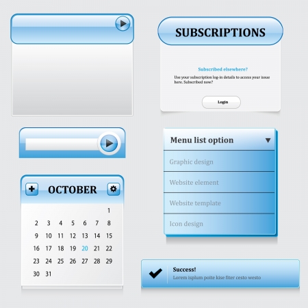 Web Design Elementのイラスト素材