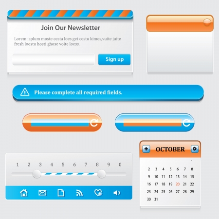 Web Design Elementのイラスト素材