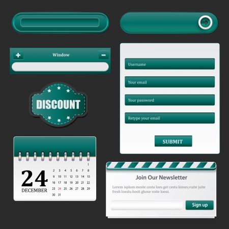 Web Design Elementのイラスト素材